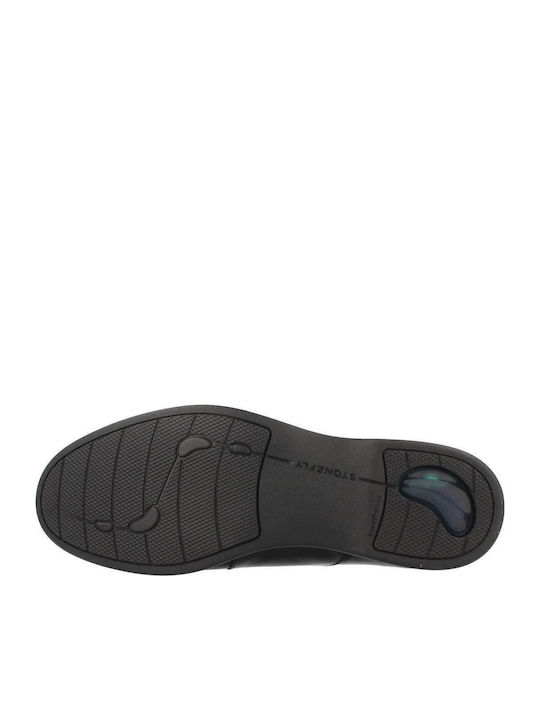 SMART 6 Leder Herren Freizeitschuhe Schwarz