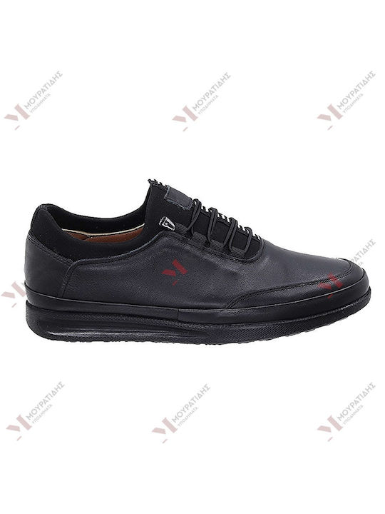 Safe Step Piele Pantofi casual pentru bărbați Anatomic Negre