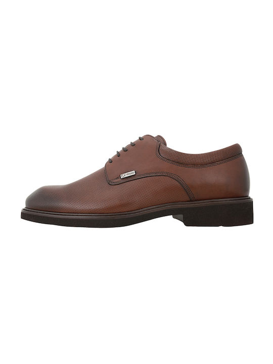 GK Uomo Men's Leather Casual Shoes Brown