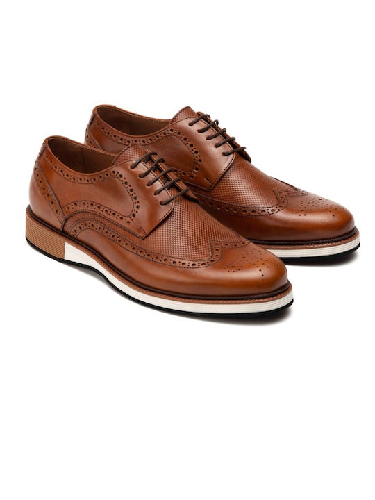 Raymont Men's Leather Casual Shoes Tabac Brown ART-ΤΑΜΠΑ