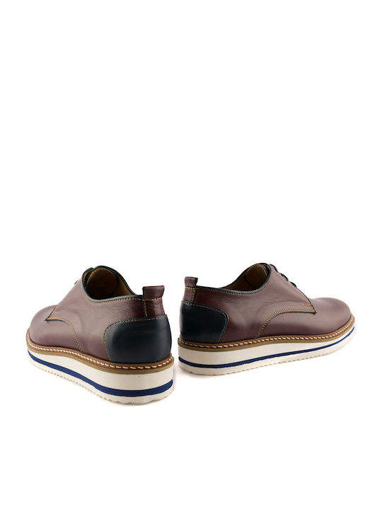 Pantofi casual pentru bărbați Burgundy