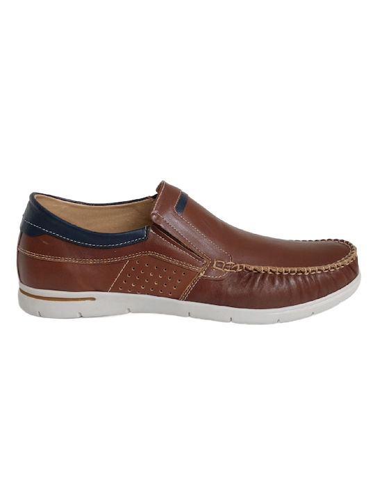 Cabrini Men's Leather Casual Shoes Tabac Brown