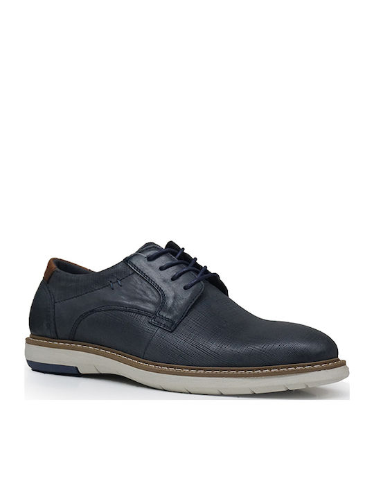 Leder Herren Freizeitschuhe Blau