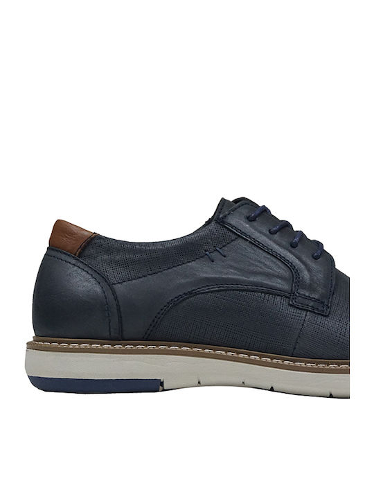 Leder Herren Freizeitschuhe Blau