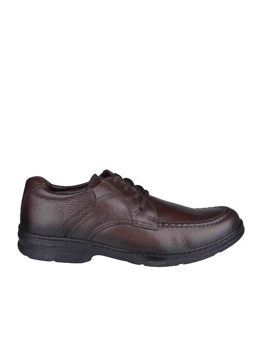 Pegada Men's Leather Casual Shoes Brown
