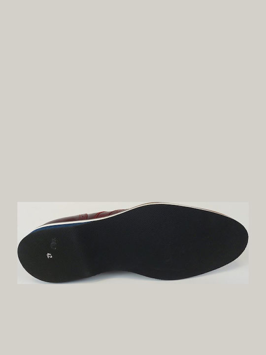 Leder Herren Freizeitschuhe Burgundisch