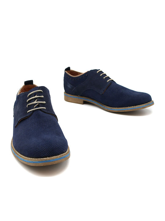 Men's Leather Casual Shoes Blue