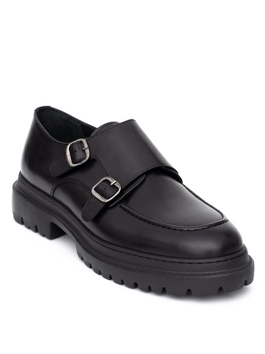 Perlamoda Leder Herren Freizeitschuhe Schwarz