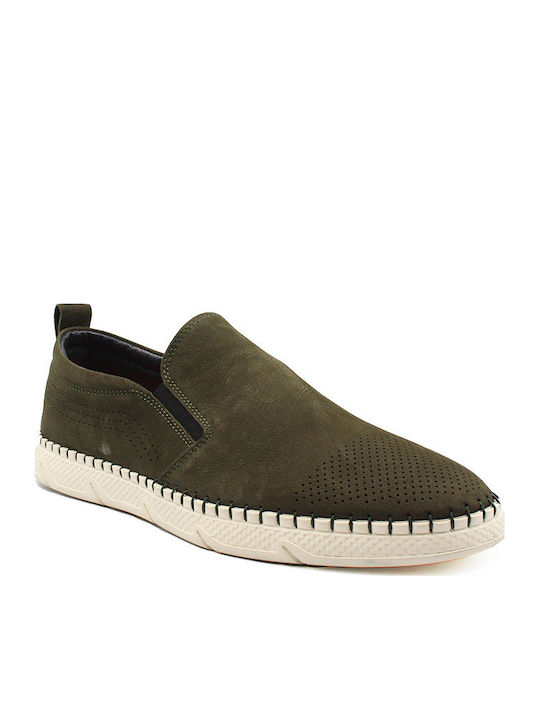 Leder Herren Freizeitschuhe Grün