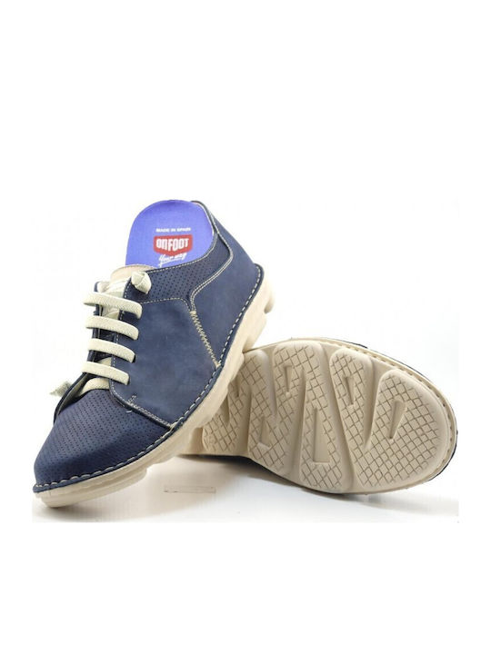 Leder Herren Freizeitschuhe Blau