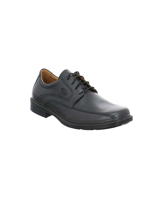 Jomos Piele Pantofi casual pentru bărbați Anatomic Negre -ΟΛΑ-BLACK-203-39