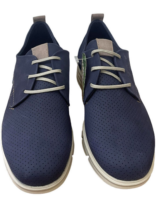 Himalaya Men's Leather Casual Shoes Blue