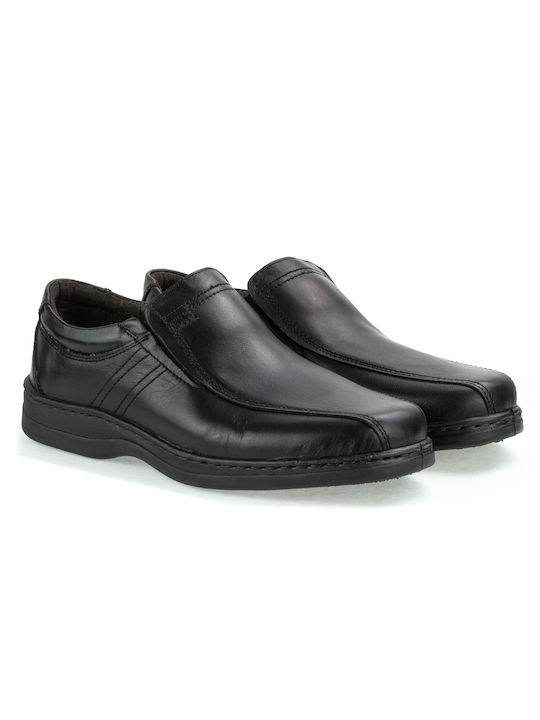 Aventis Shoes Men's Leather Casual Shoes Black