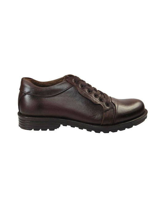 TsimpolisShoes Men's Leather Casual Shoes Brown