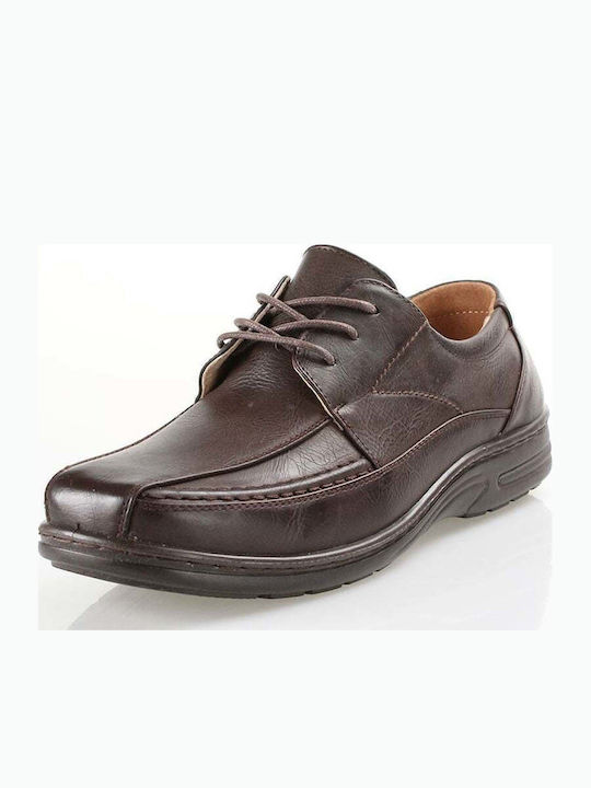 Men's Synthetic Leather Casual Shoes Brown