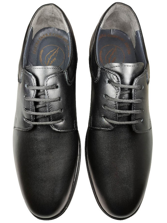 Δάφνη Men's Leather Casual Shoes Black