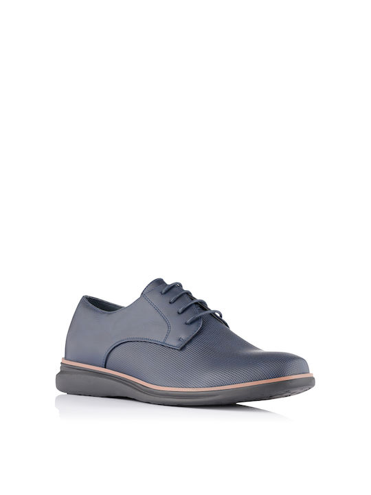 LBS collection Men's Leather Casual Shoes Blue