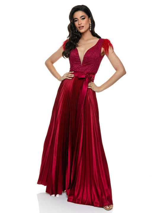 RichgirlBoudoir Mini Rochie Satin Burgundy