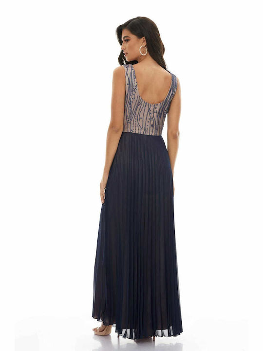 RichgirlBoudoir Maxi Φόρεμα για Γάμο / Βάπτιση Navy Μπλε