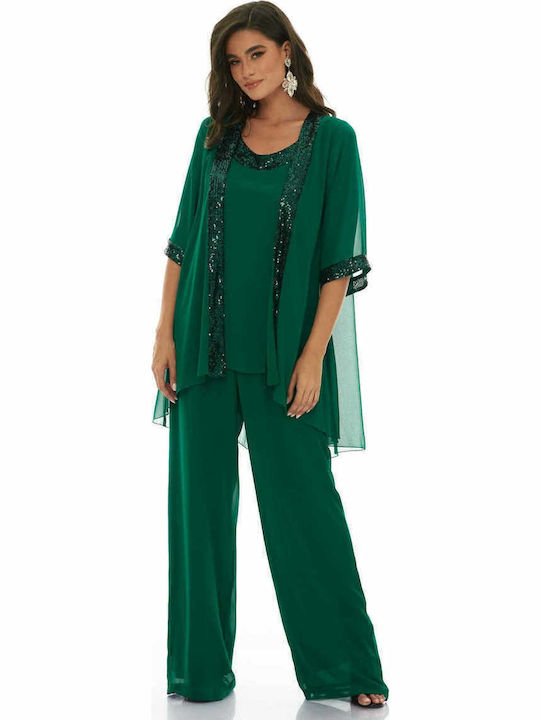Lungă Jachetă de damă în Verde Culoare