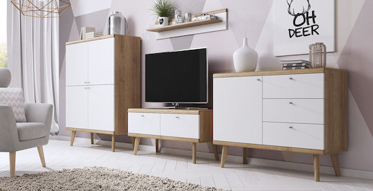 Έπιπλο Τηλεόρασης Gusto Sonoma Μ107xΠ40xΥ50cm