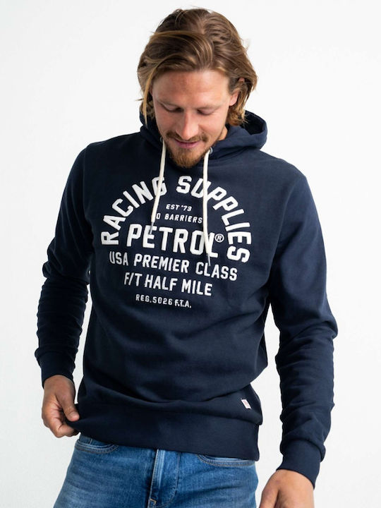 Petrol Industries Herren Sweatshirt mit Kapuze Marineblau