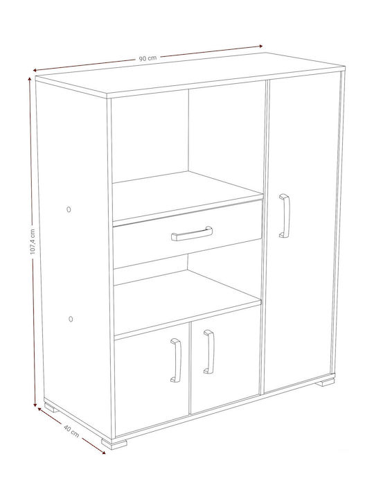 Furiosa Dulap de podea Alb 90x40x107.4buc