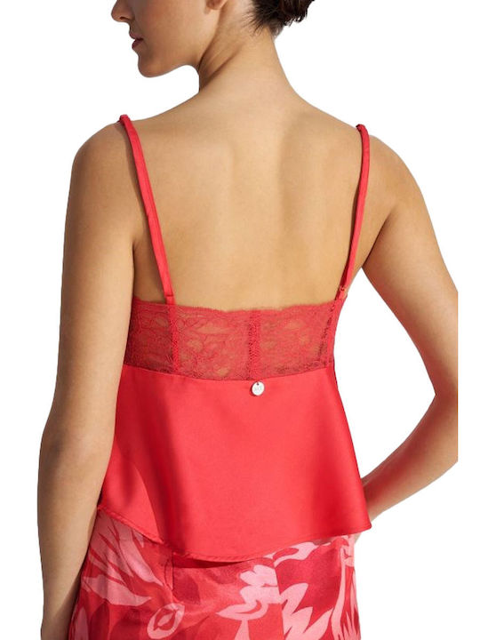 Ale - The Non Usual Casual Women's Satin Lingerie Top Orange