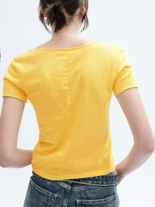 American Vintage Women's T-shirt Yellow