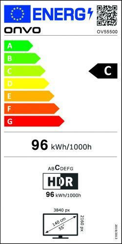 Onvo Smart Τηλεόραση 55" 4K UHD LED OV55500 HDR (2022)