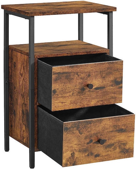 Nachttisch Metall Braun 38x28x60cm