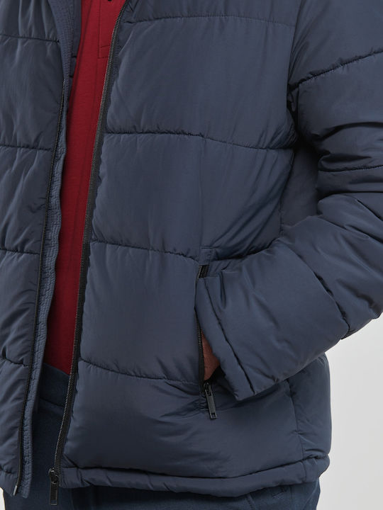 Χειμωνιάτικο Μπουφάν Puffer Navy Μπλε