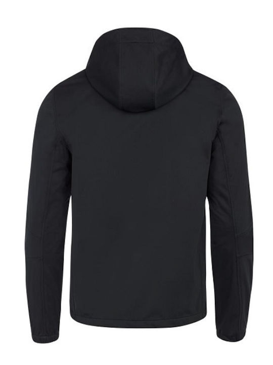 Χειμωνιάτικο Μπουφάν Softshell Αδιάβροχο και Αντιανεμικό Μαύρο