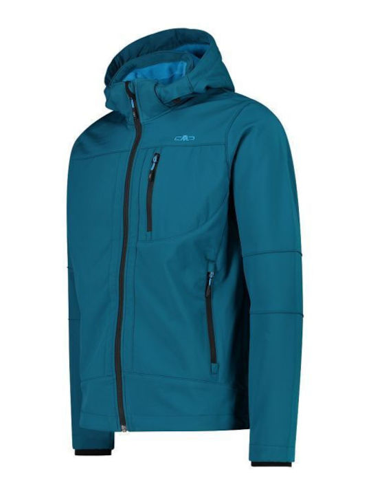 CMP Zip Men's Winter Softshell Jacket Waterproof and Windproof Blue  3A01787N-M916