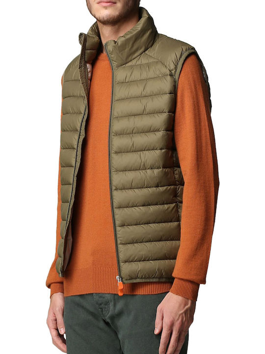 Sleeveless Jacket Puffer Khaki