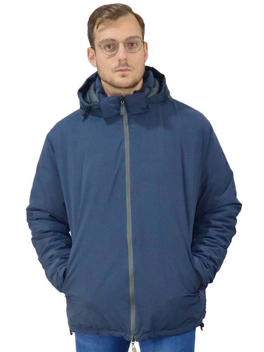 Adimari Herren Winter Jacke Lässig Wasserdicht und winddicht Blau