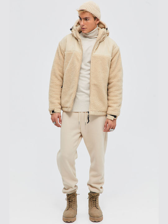 Aristoteli Bitsiani Herren Winter Jacke Lässig Beige