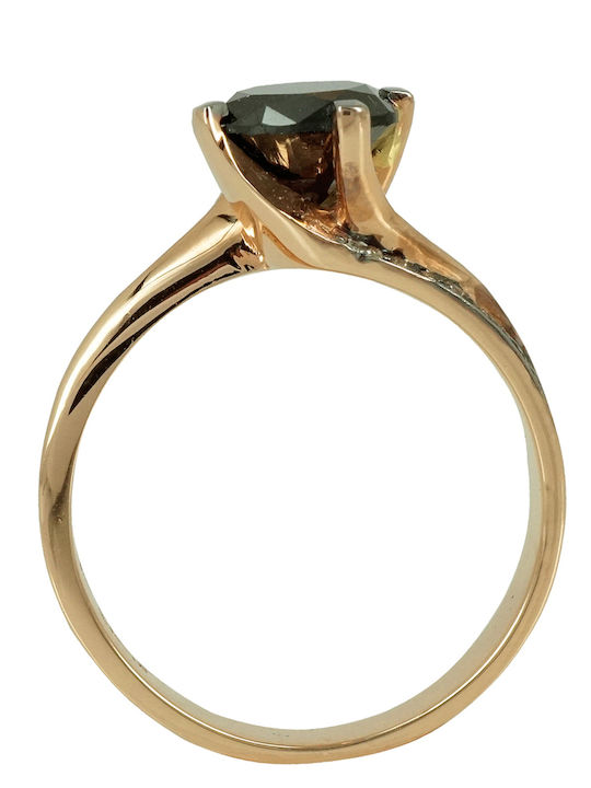 Kiriakos Gofas Single Stone from Gold 18K with Diamond