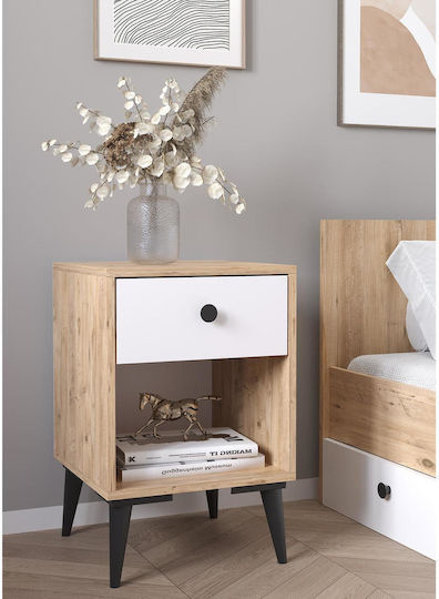Amari Wooden Bedside Table 43x43x67.5cm