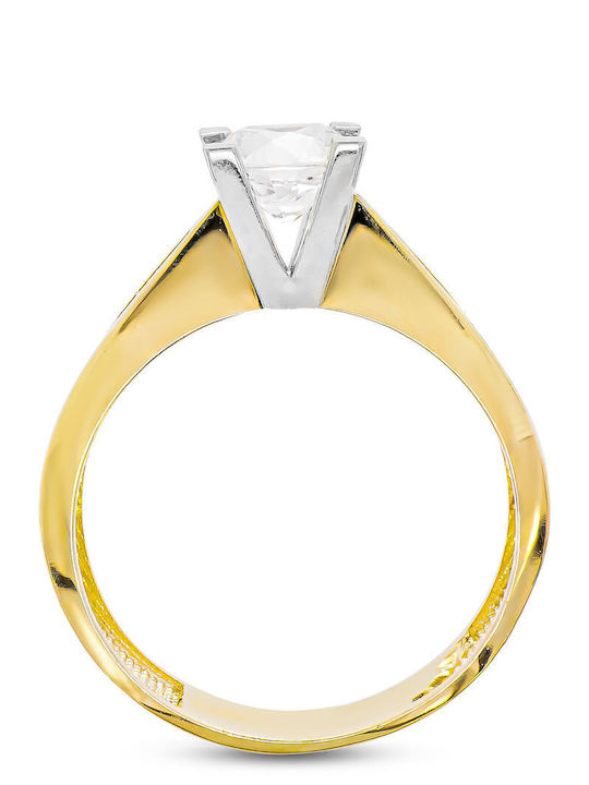 Kiriakos Gofas Single Stone Ring From 14K Gold