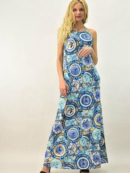Sommer Maxi Kleid Hellblau