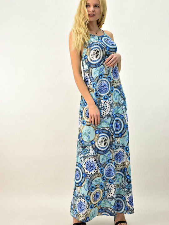 Sommer Maxi Kleid Hellblau