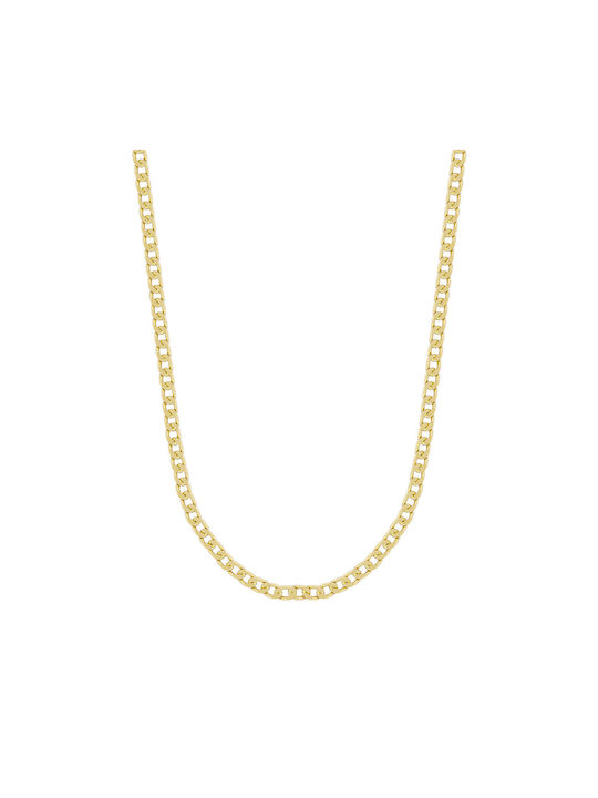 Kiriakos Gofas Gold Chain Neck 14K Thin Thickness 2.8mm and Length 65cm