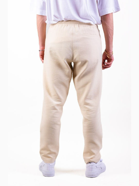 Nineteen Apparel Club Men's Sweatpants with Rubber Beige