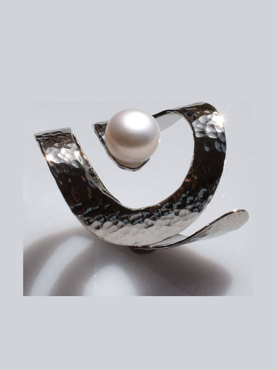 Bizoutaki Ring with Pearls made of Silver Bizoutaki Ring with Pearls made of Silver