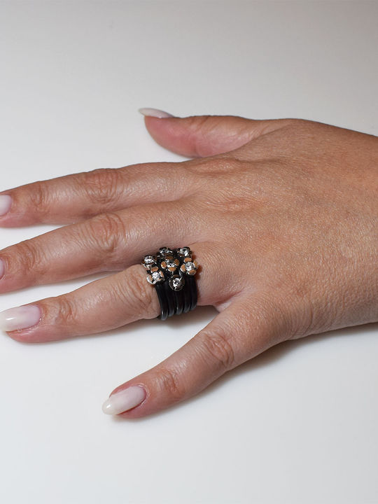 Bizoutaki Ring with Zircon made of Silver