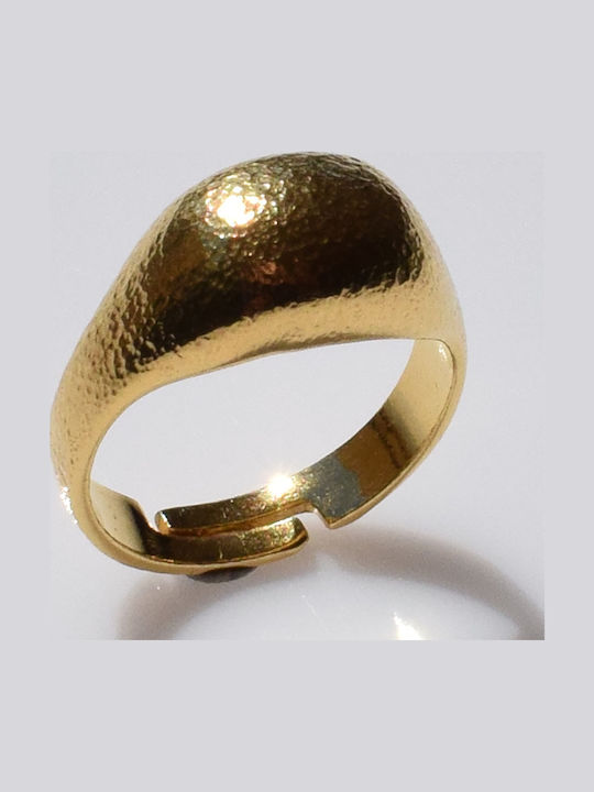 Bizoutaki Chevalier Ring made of Silver Gold Plated