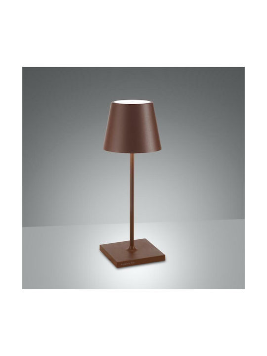 Zafferano Modern Table Lamp Built-in LED Brown/Brown