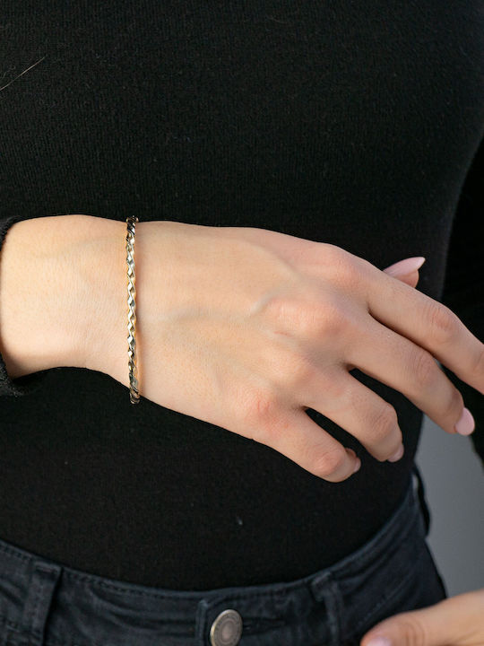 Kiriakos Gofas Damen Armband Handschellen aus Gold 14K