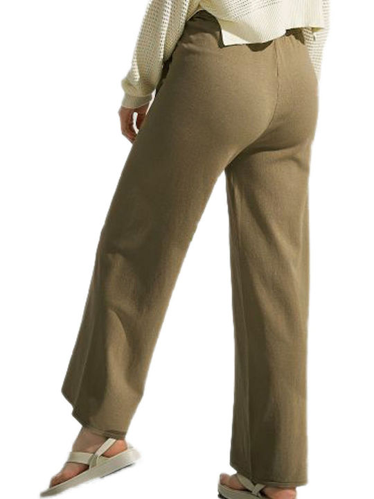 Ale - The Non Usual Casual Ζώνη Damen Stoff Palazzo-Hose Beige